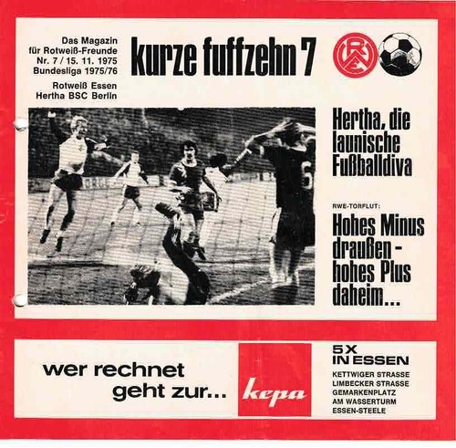 Fussball programmheft 76 - , 75/76