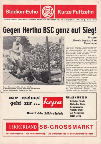 Bundesligat 69 rot - 06.09.69,