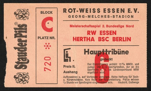 Ticket 1980 rot weiß - |, 1980/81