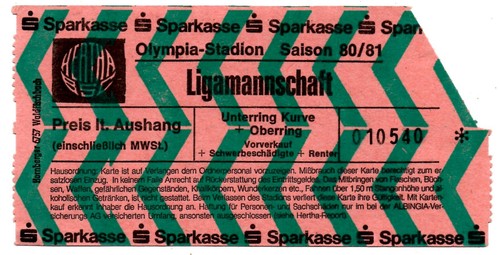 Ticket hertha bsc - bsc, berlin