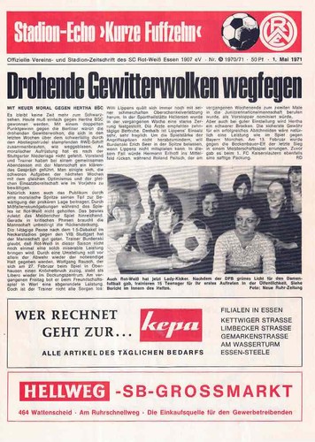 Fussball programmheft 70 - , 70/71