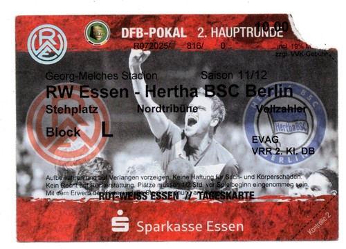 Ticket pokal rot weiss essen - ticket, rot-weiss